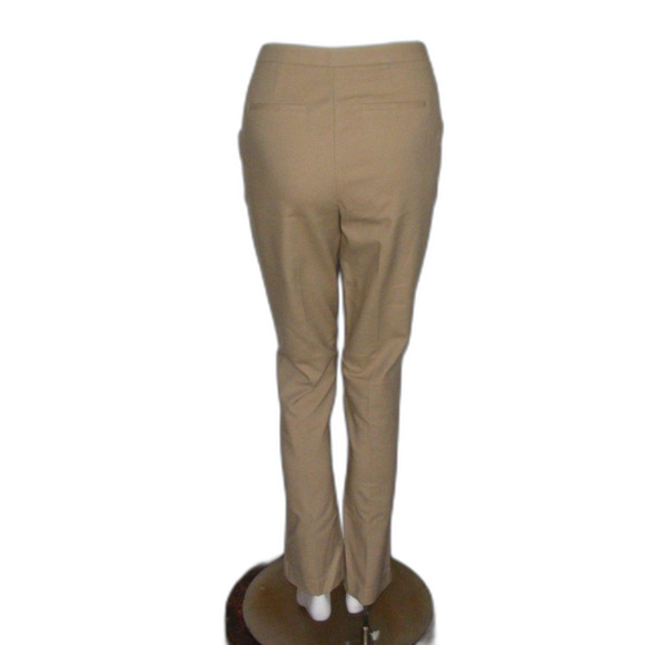 CHICO'S Modern Trousers, 0.5/S/6, Khaki Chinos, Zipper fly, Side elastic/panel - Picture 9 of 15